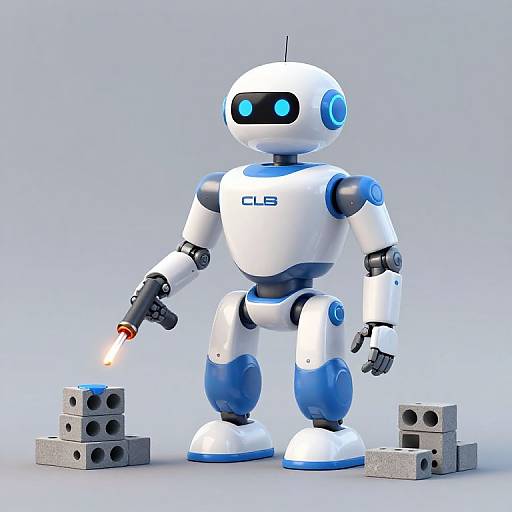Ultra-Modern Construction Robot 3D