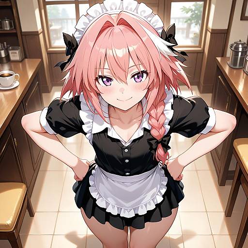 Ultra-Detailed Astolfo Maid Illustration