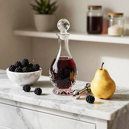 Vibrant Still Life on Marble Shelf