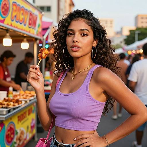 Confident SpicyBBW at Street Food Festival