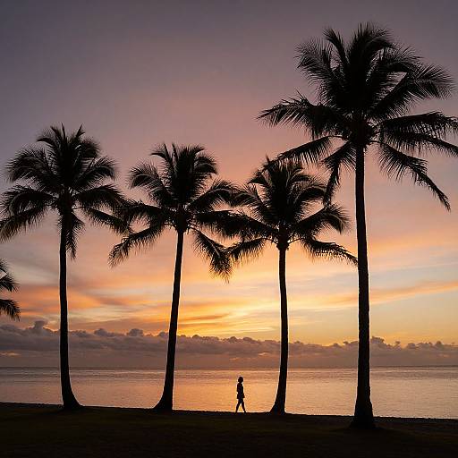 Sunrise Silhouettes on Taveuni Beach