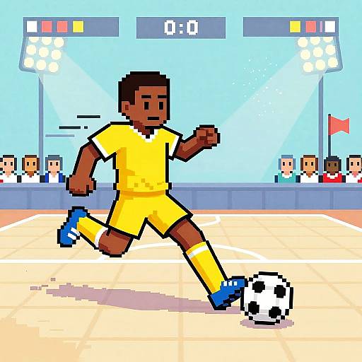 Pelé Pixel Art Penalty Kick