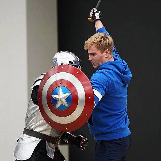 Intense Close Combat Scene Photography