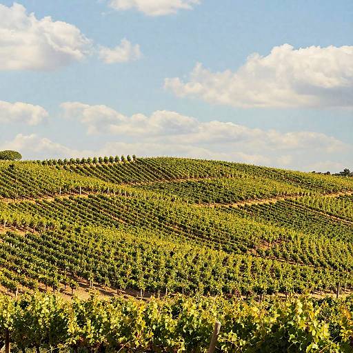 Sunlit Minimalist Vineyard Plateau