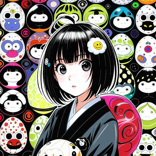 Illustration of Araragi tsukihi, monogatari (series) in the style of Edobox