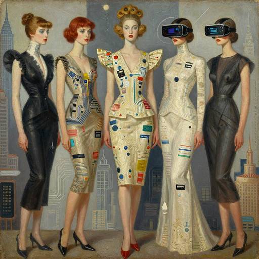 Quantum Couture Oracle Fashion Illustration