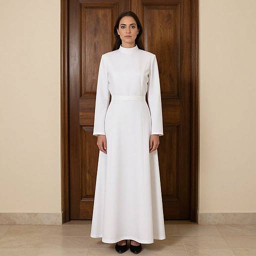Modern Female Clergy in White Attire