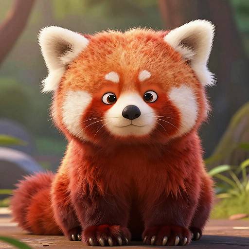 Pixar-Style Flapper Baby Red Panda