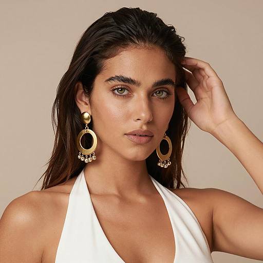 Elegant Young Woman in Fashionable Attire