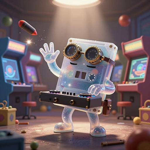 Steampunk DJ Cassette in Arcade World