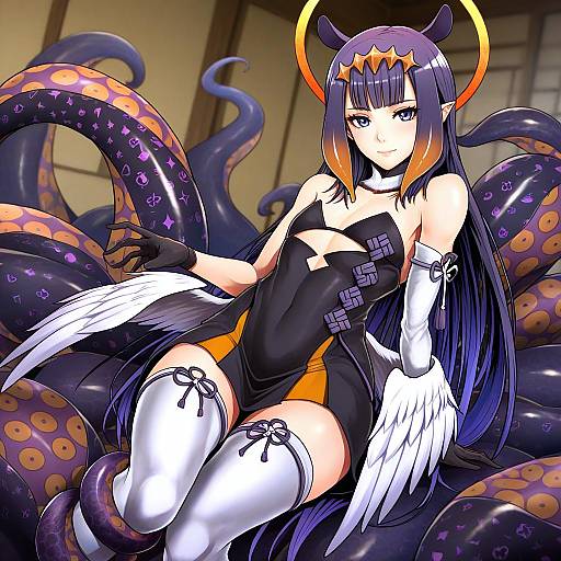 Illustration of Ao-chan (ninomae ina'nis), hololive in the style of Ryuuichi (f dragon)