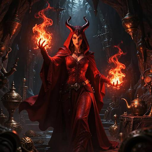 Red Witch in Fiery Dungeon