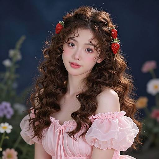 Fairy-Tale Portrait of Strawberry Hair
