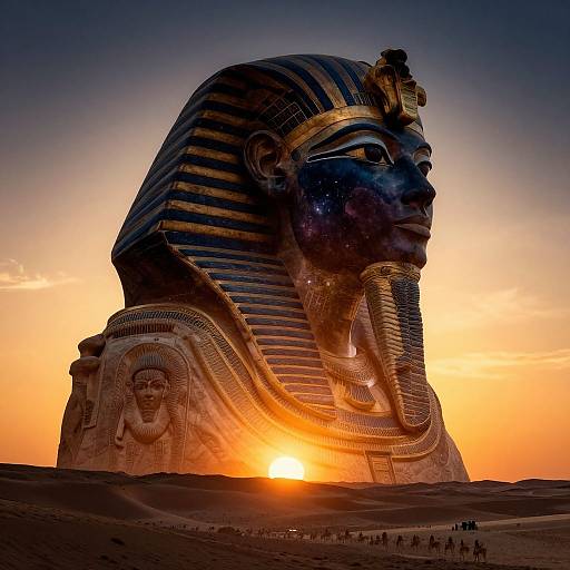 Double Exposure Pharaoh Collage Art