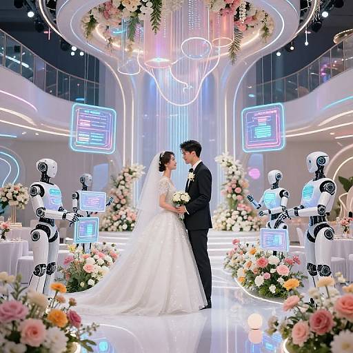 Futuristic AI Wedding Celebration