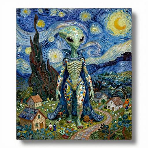 Digital art mashup of Vincent van Gogh's 