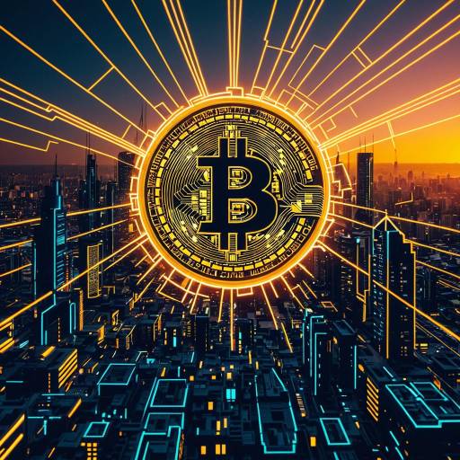 Futuristic Bitcoin Cityscape with Neon Glow
