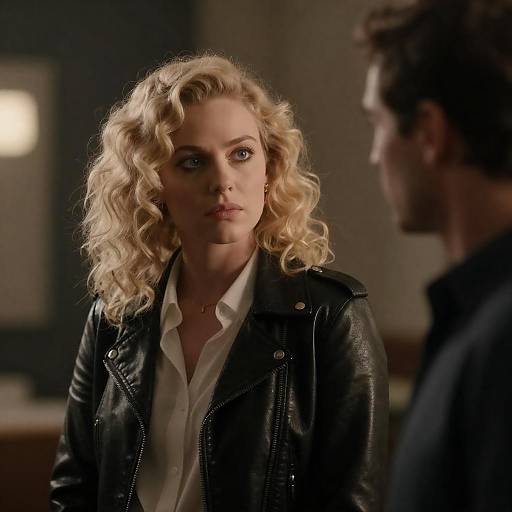 Intimate Portrait in Dimly Lit Room