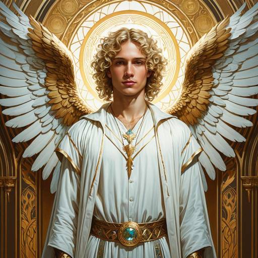 Majestic Male Angel Portrait in Detail