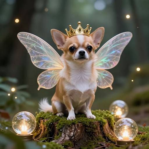 Regal Chihuahua in Enchanted Realm