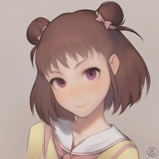 Illustration of Munakata atsumi, idolmaster in the style of Nat the lich