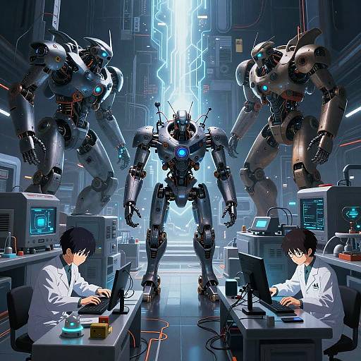 High-Tech Anime Sci-Fi Laboratory