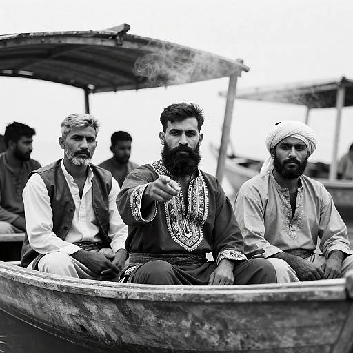 Dramatic Black-and-White Maritime Portrait