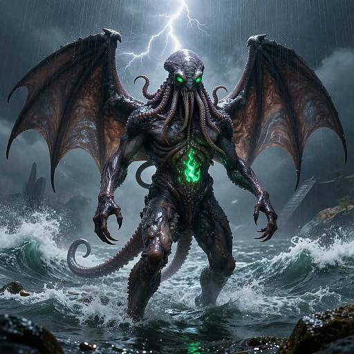 Cthulhu Storm: Glowing Night Portrait