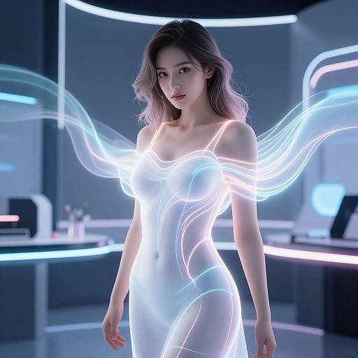 Futuristic Neon Digital Artist