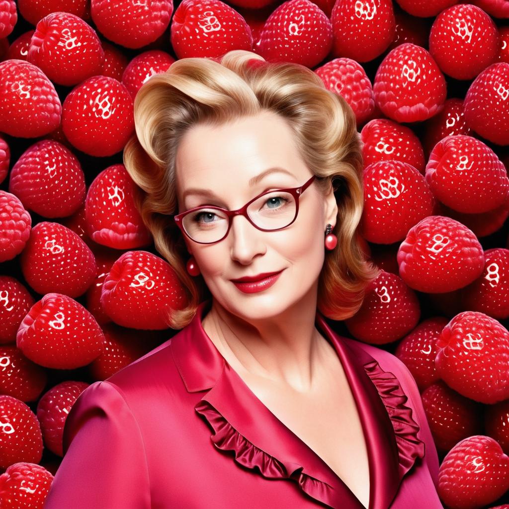 Meryl Streep as a Whimsical Raspberry