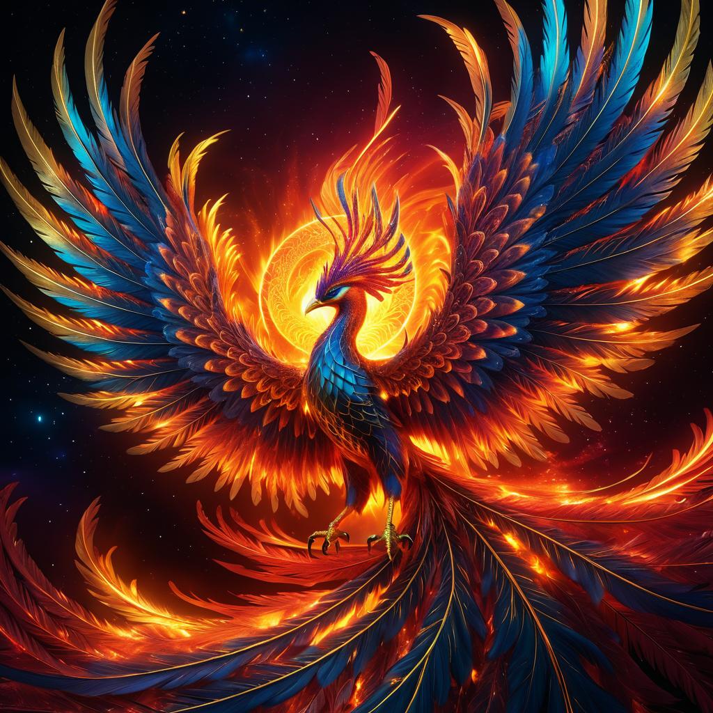 Celestial Phoenix: A Surreal Masterpiece