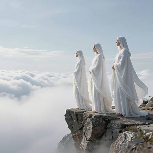 Ethereal Spirits on Cloudy Precipice