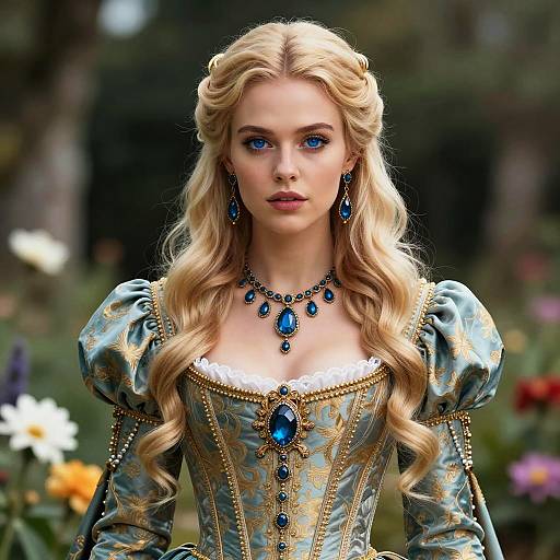 Elegant Fantasy Portrait of a Blonde Woman