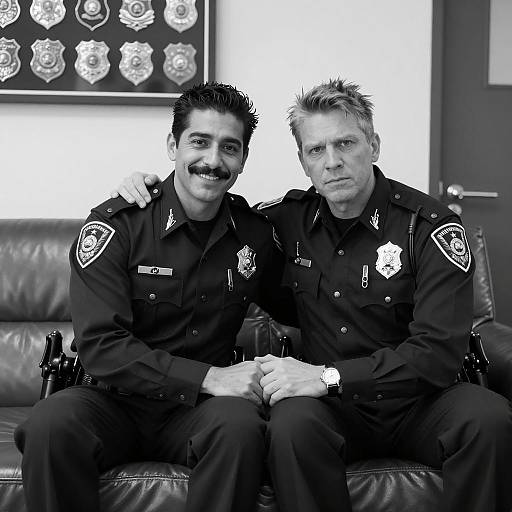Police Bond: A Black and White Moment