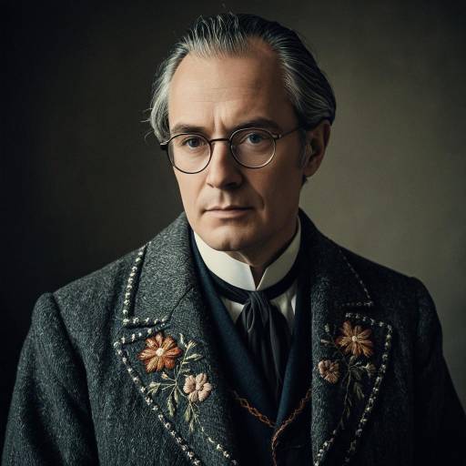 Portrait of Mature Man in Traditional Embroidered Coat