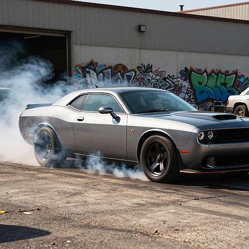 Dodge Demon Burnout Side View
