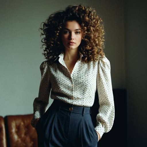 Elegant Voluminous Curls in Vintage Fashion