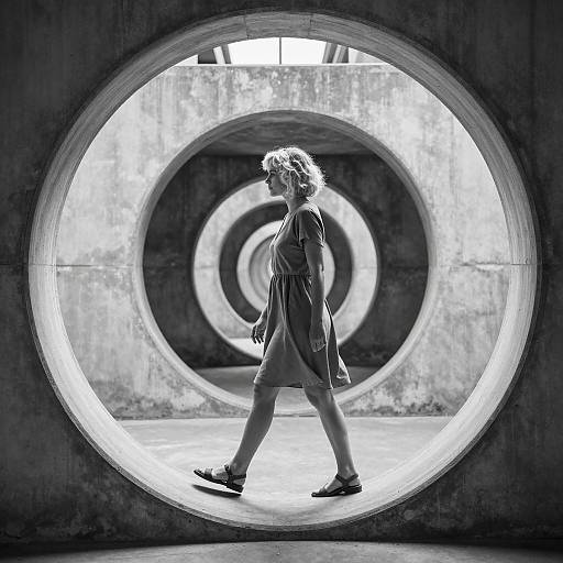 Walking Through a Spiral Tunnel