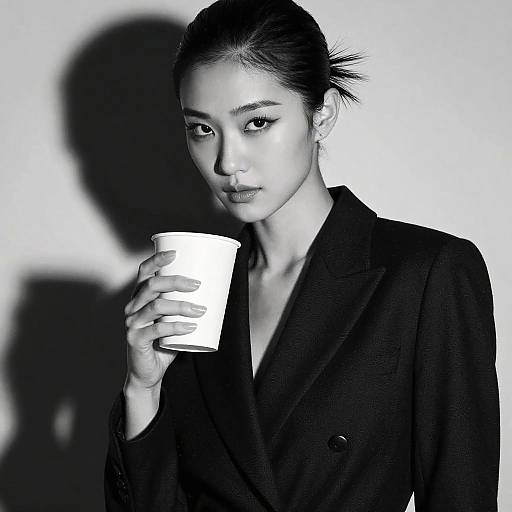 Monochrome Fashion Editorial Portrait