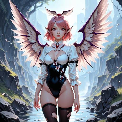 Mystia Lorelei with Torn Thighhighs Art