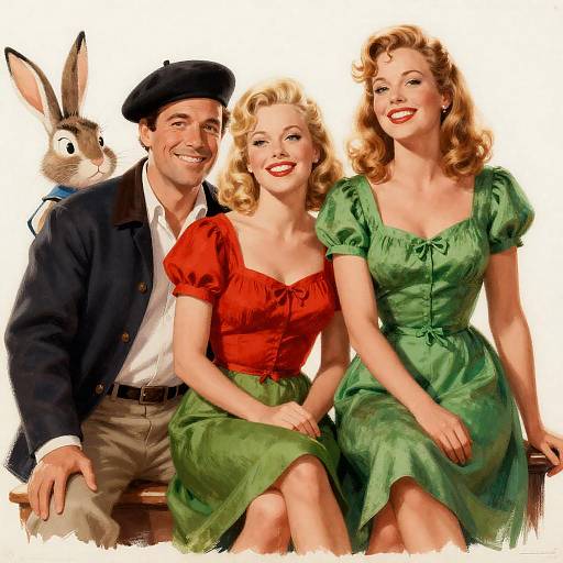 Hunted Hare Retro Movie Poster Illustration