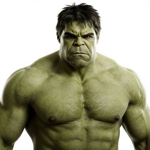 Comic-Style Muscular Hulk Portrait