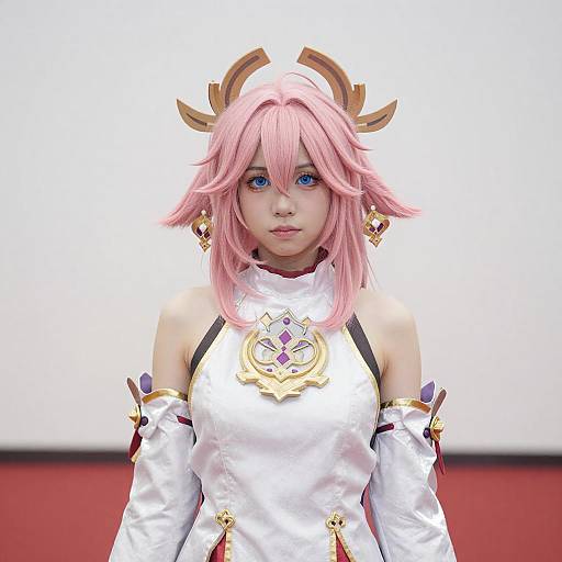 Cosplay Portrait with Pink Hair