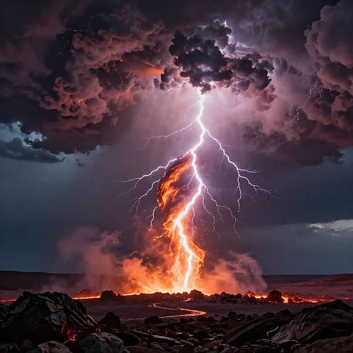 Epic Lightning Lava Tornado Storm