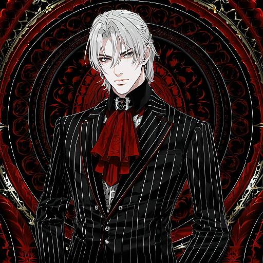 Illustration of Antonio salieri (fate), fate/grand order in the style of 6 (yuchae)