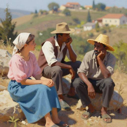 Colorful Digital Painting of Three Figures