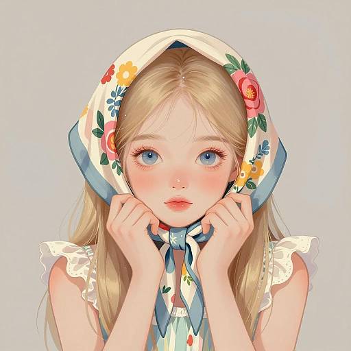 Whimsical Portrait of a Young Girl