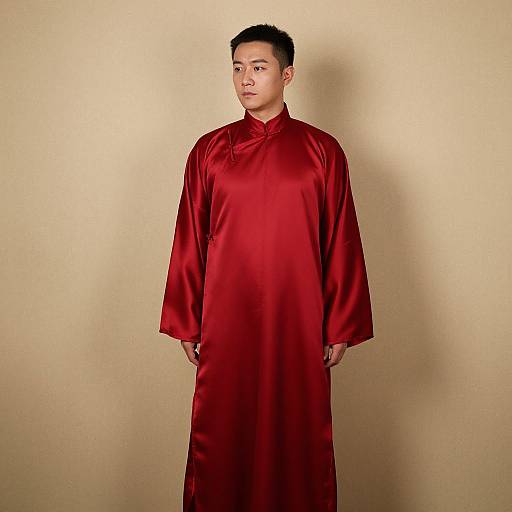 Man in Red Silk Robe