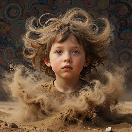 Dreamlike Abstract Child Portrait