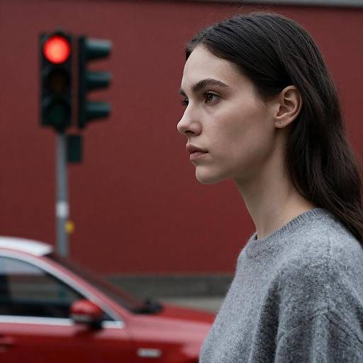 Urban Portrait with Intense Gaze